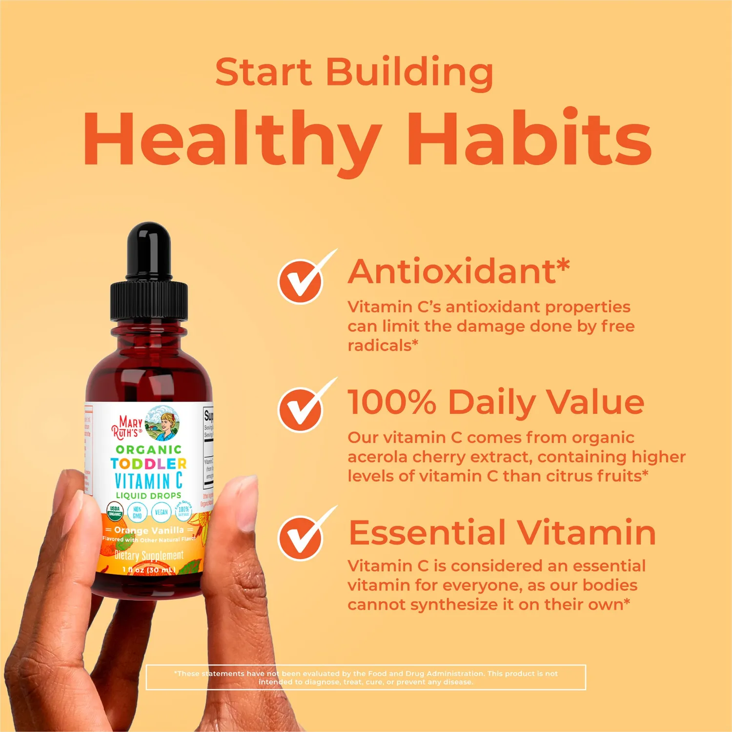 MaryRuth's Toddler Vitamin C dråper 1-3 år organisk