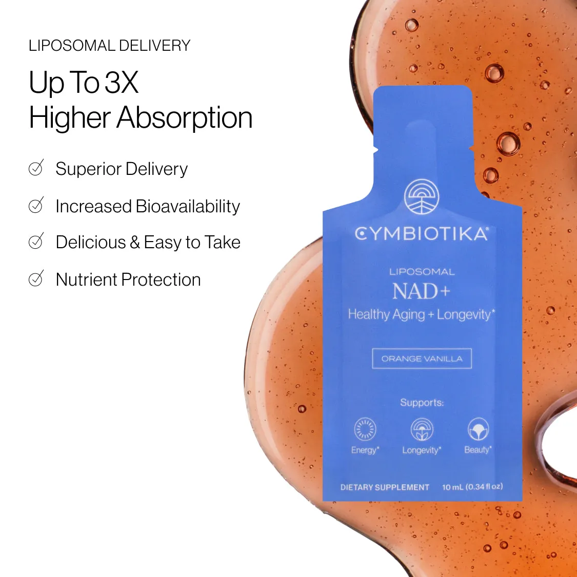 Cymbiotika Liposomal NAD+ tilskudd energi