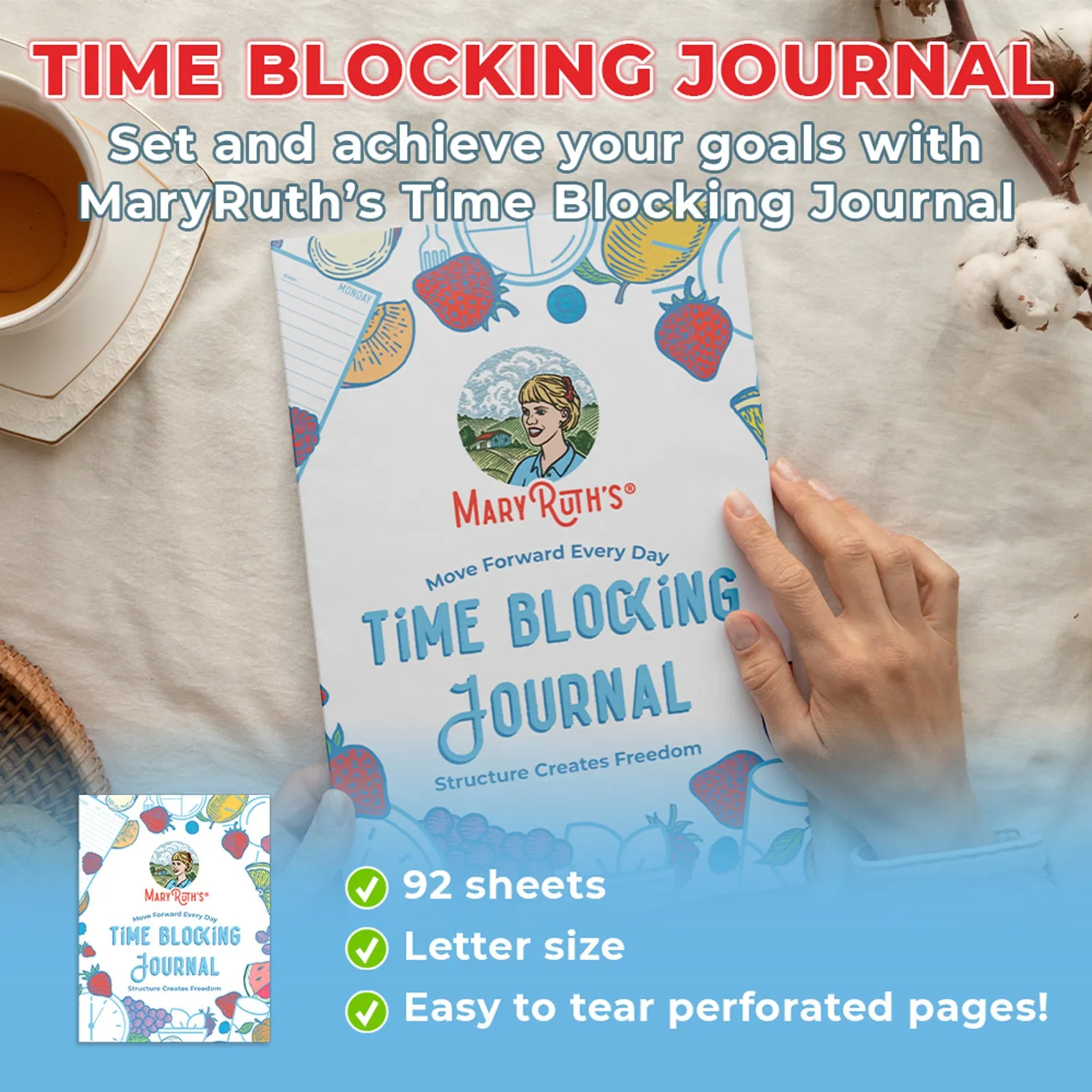MaryRuth's Time Blocking journal 92 ark tidsplanlegger