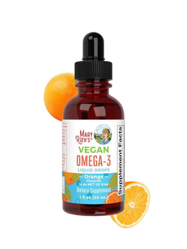 MaryRuth's Omega-3 dråper vegansk appelsin 30 doser