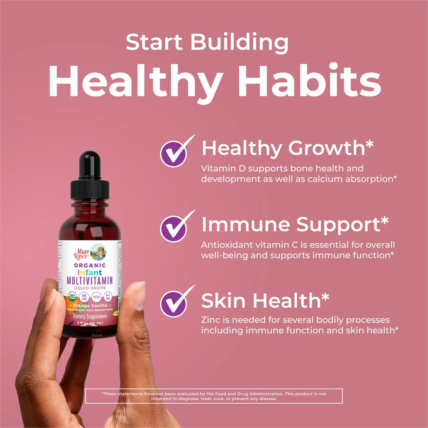 MaryRuth's Infant Multivitamin Iron dråper appelsin-vanilje