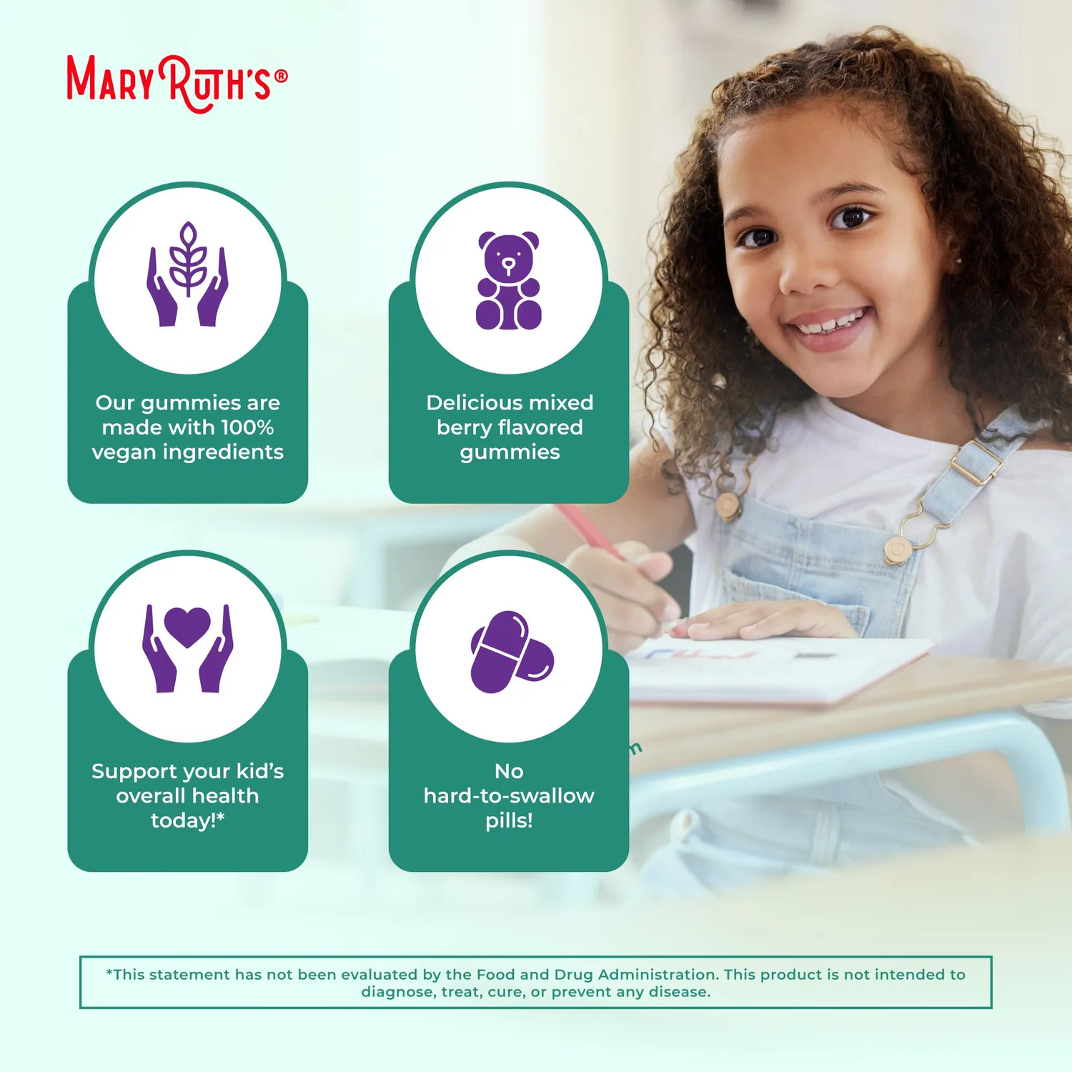 MaryRuth's Kids Immunity Gummies barnegummi 60 stk bær