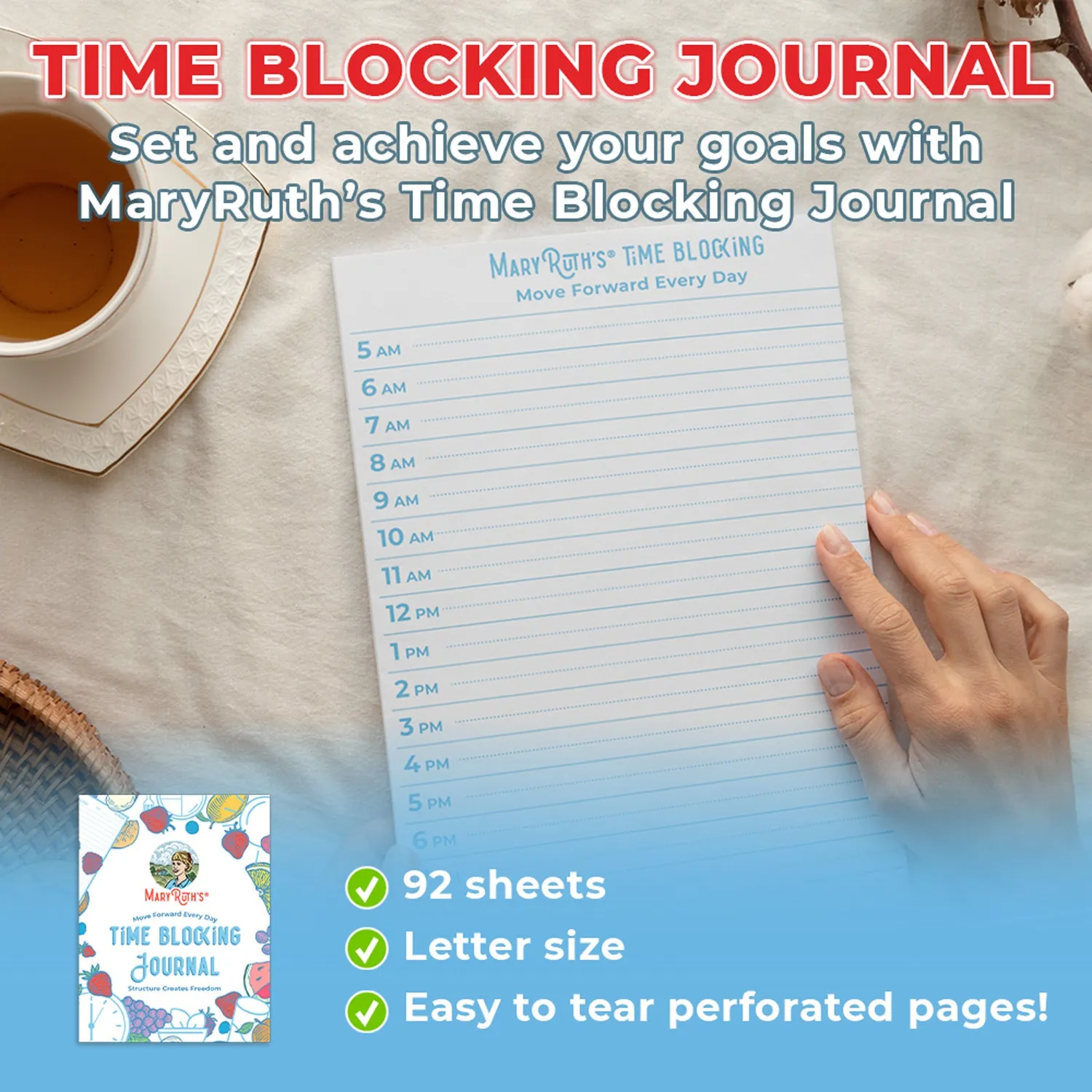 MaryRuth's Time Blocking journal 92 ark tidsplanlegger