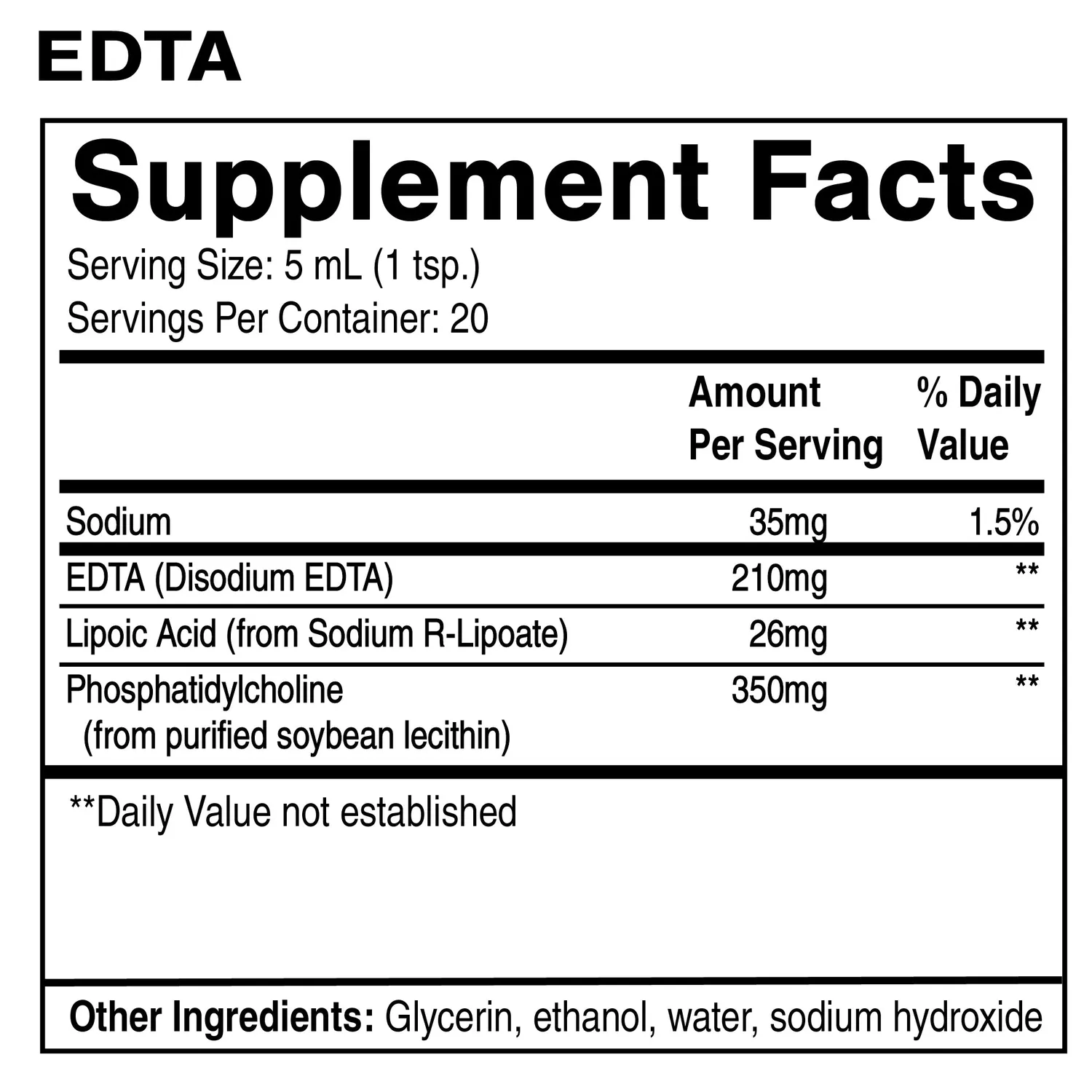Quicksilver Scientific EDTA R-Lipoic detoxdråper 100 ml