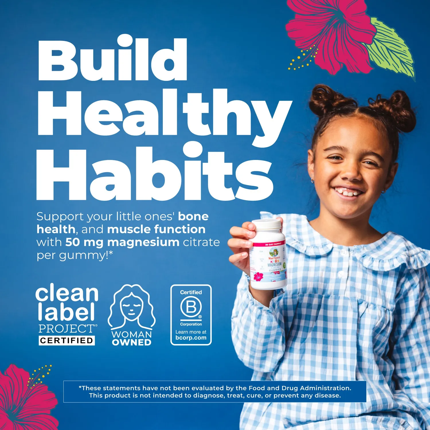 MaryRuth's Kids Magnesium vingummi 50 mg 60 stk