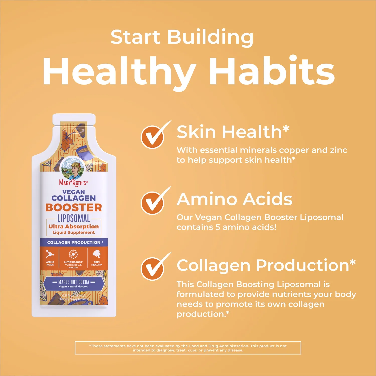 MaryRuth's Vegan Collagen Booster liposomal poser kakao