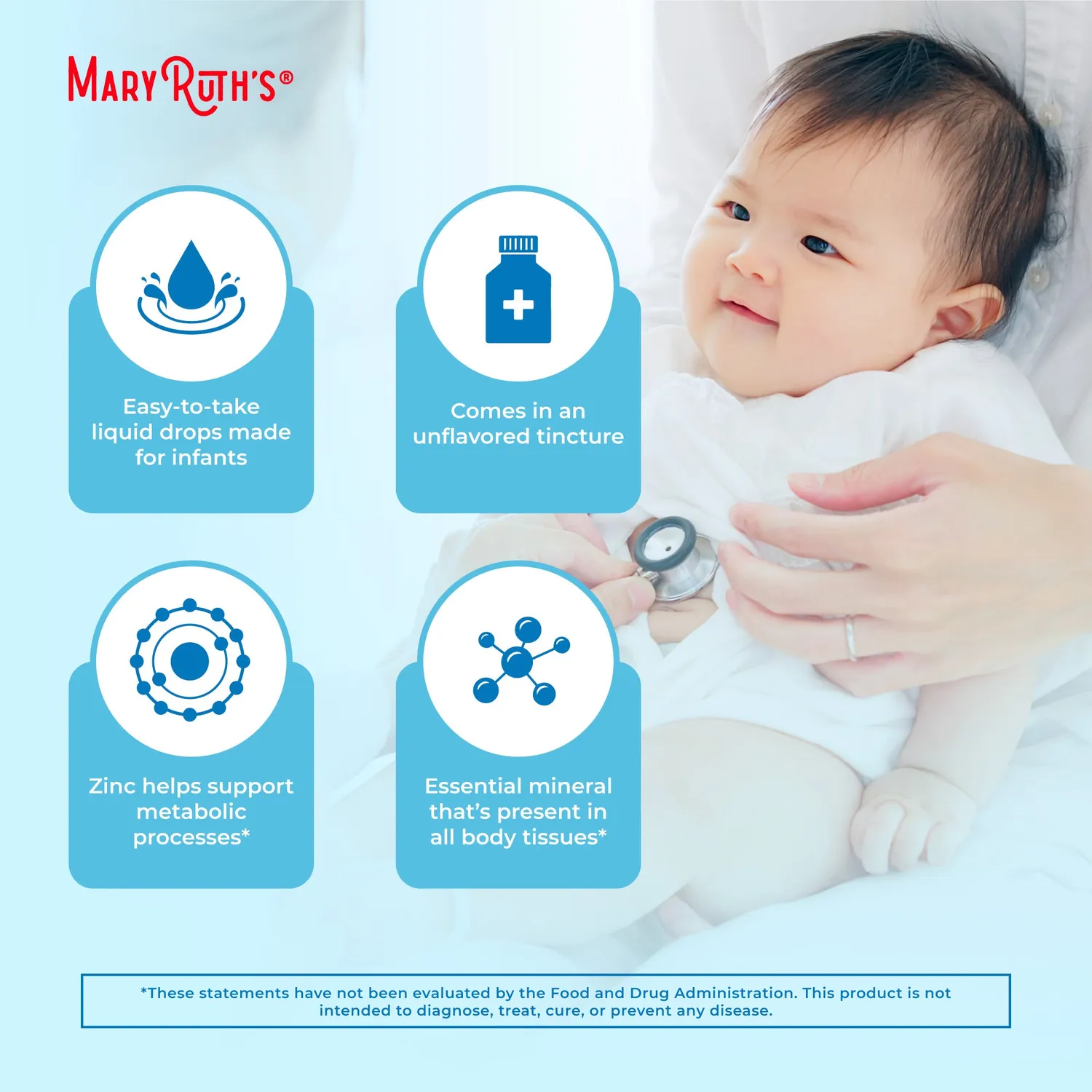 MaryRuth's Infant Liquid Zinc dråper baby 30 doser