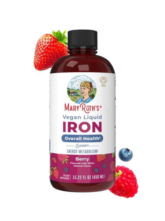 MaryRuth's Liquid Iron flytende jern 30 doser bisglysinat