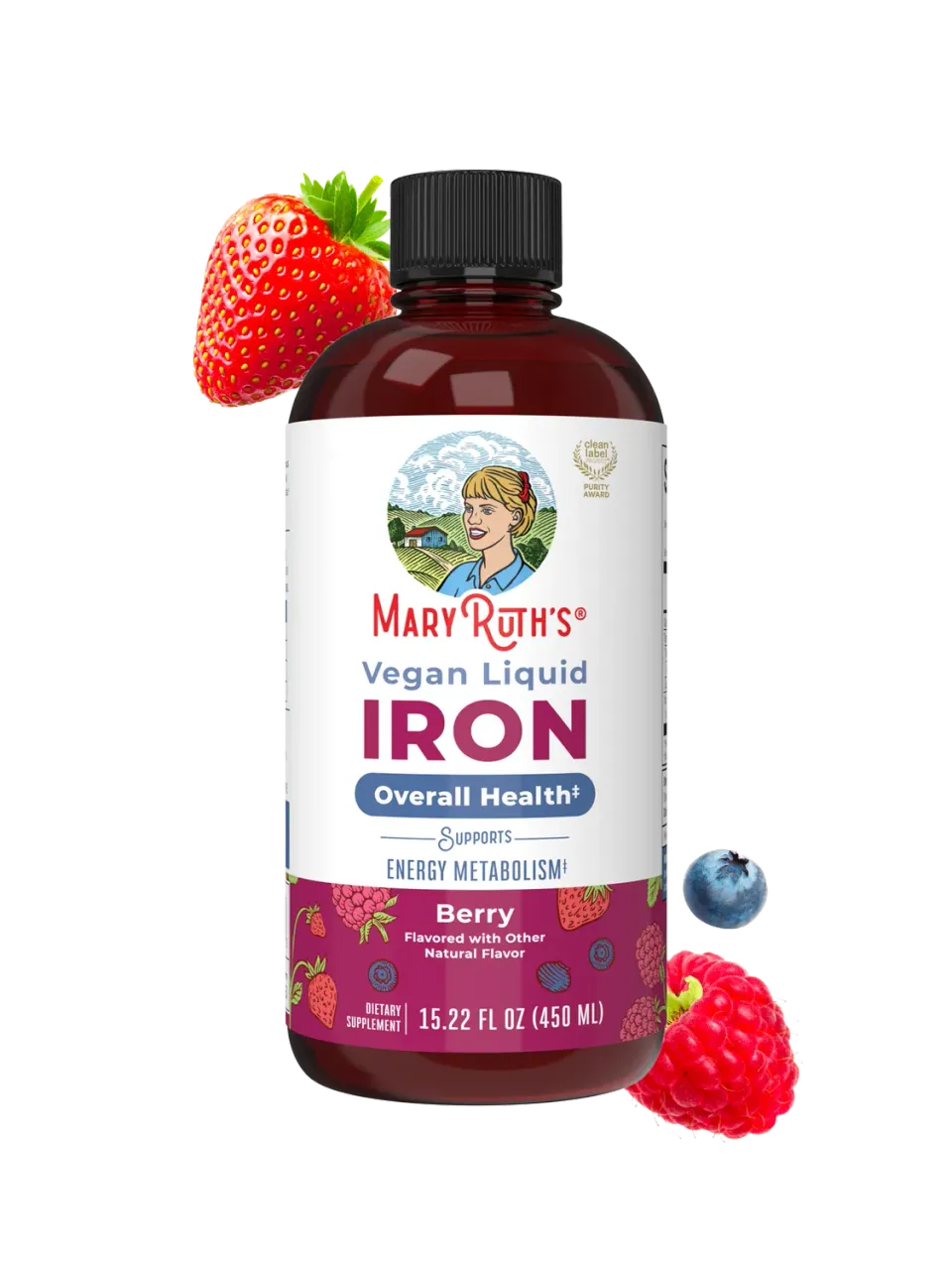 MaryRuth's Liquid Iron flytende jern 30 doser bisglysinat