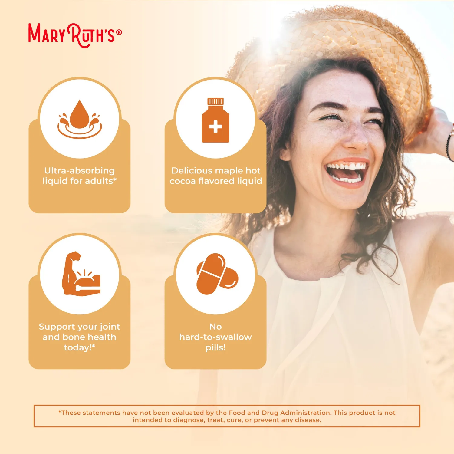 MaryRuth's Vegan Collagen Booster liposomal kakao hud