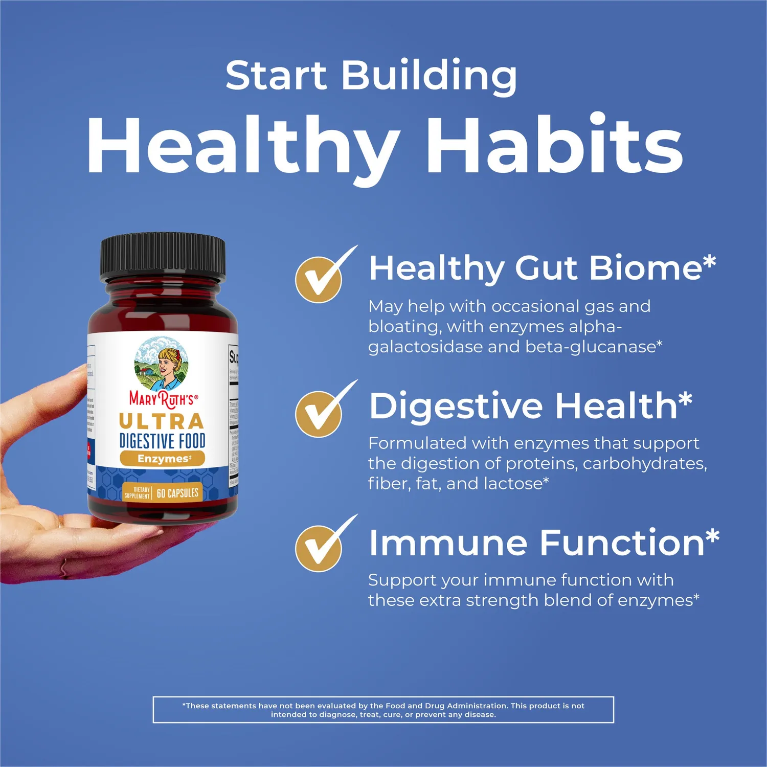 MaryRuth's Ultra Digestive Food Enzymes fordøyelsesenzym 60 kapsler