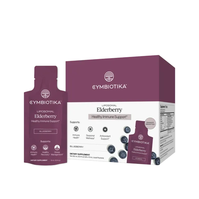 Cymbiotika Liposomal Elderberry kosttilskudd 26 poser immun