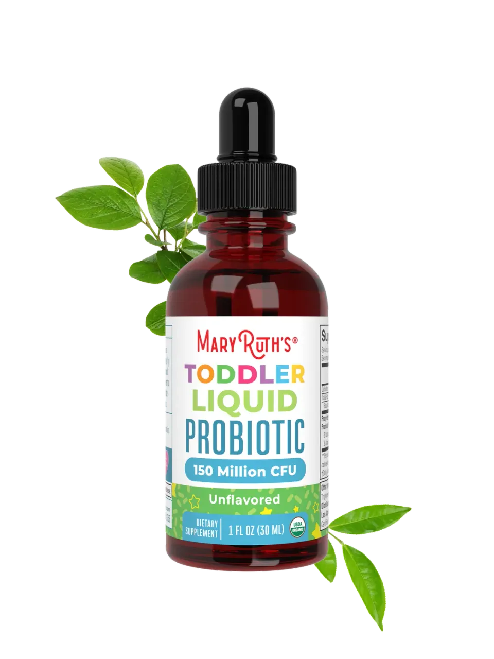 MaryRuth's Organic Toddler probiotika dråper 1–3 år